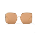 Louis Vuitton Women Square Frame Metallic Gold Sunglasses