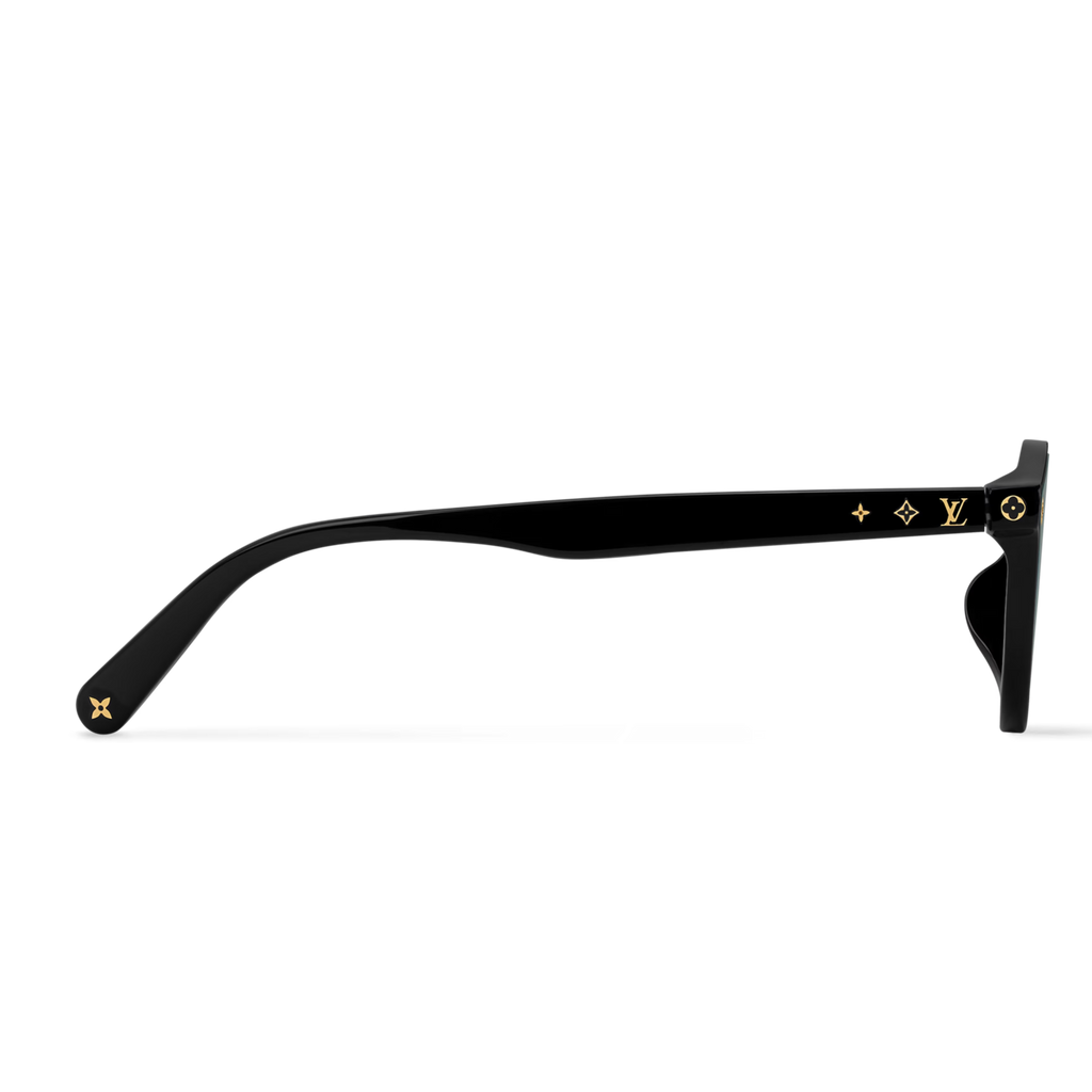 Louis Vuitton Women Round Frame Coal Black Sunglasses