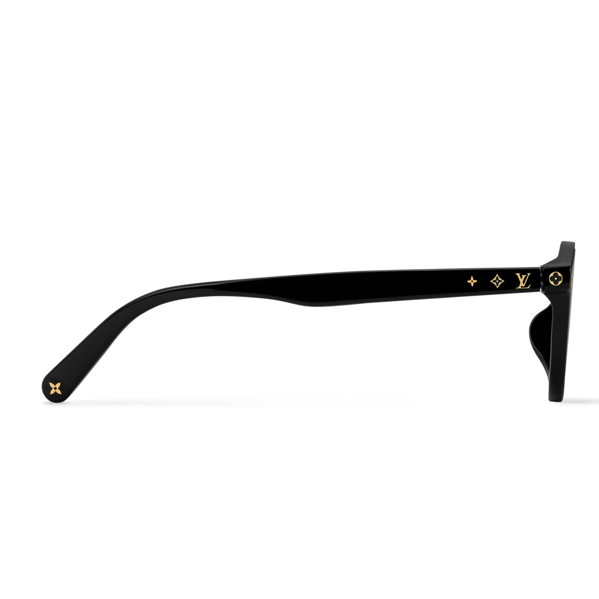 Louis Vuitton Women Round Frame Coal Black Sunglasses