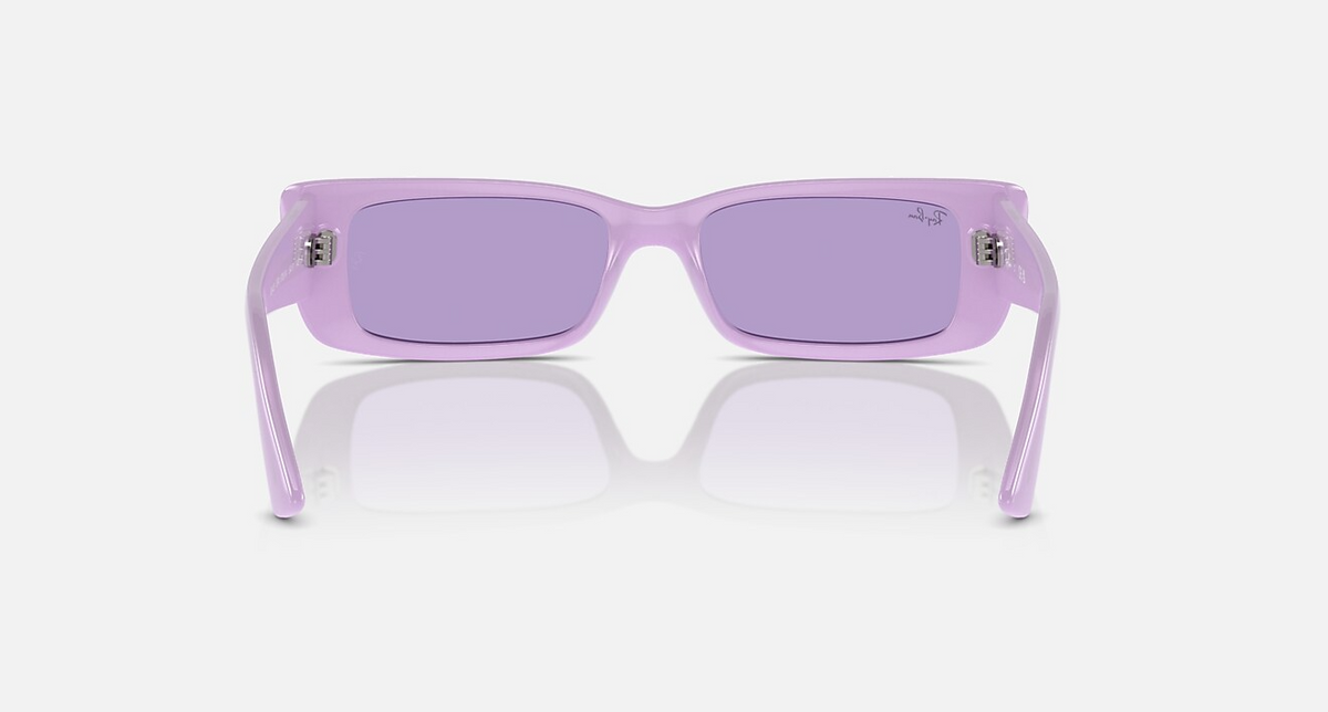 Ray Ban Women Rectangle Frame  Polished Lilac Sunglasses