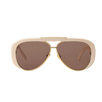 Louis Vuitton Women Pilot Frame Cream Sunglasses