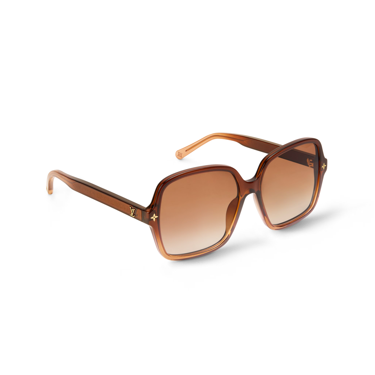 Louis Vuitton Women Square Frame Dark Brown Sunglasses