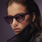Ray Ban Women Cat Eye Frame Shiny Black Sunglasses
