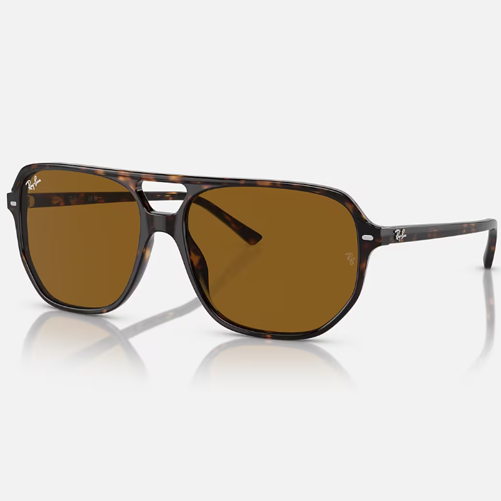Ray Ban Women Irregular Frame Dark Chocolate Sunglasses