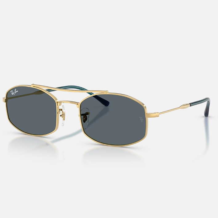 Ray Ban Women Oval Frame Electric Gold Sunglasses