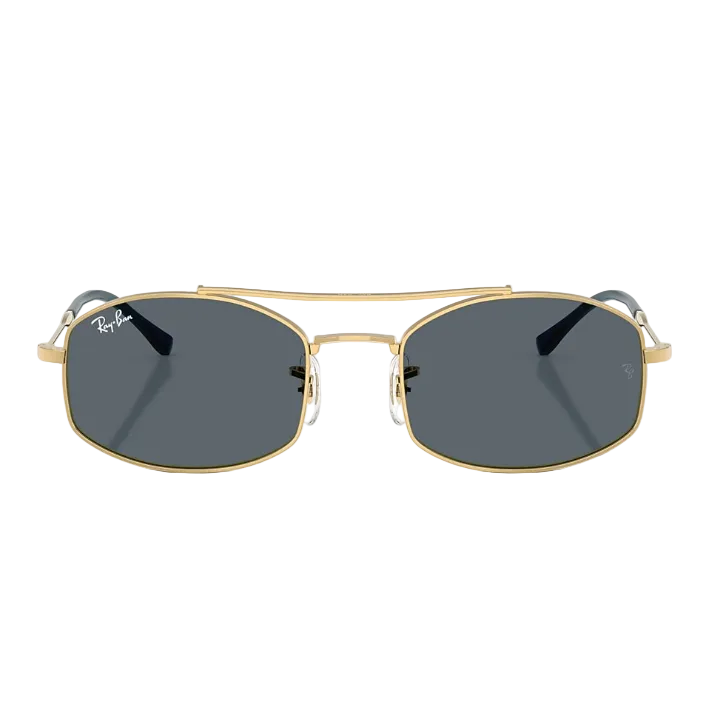 Ray Ban Women Oval Frame Electric Gold Sunglasses