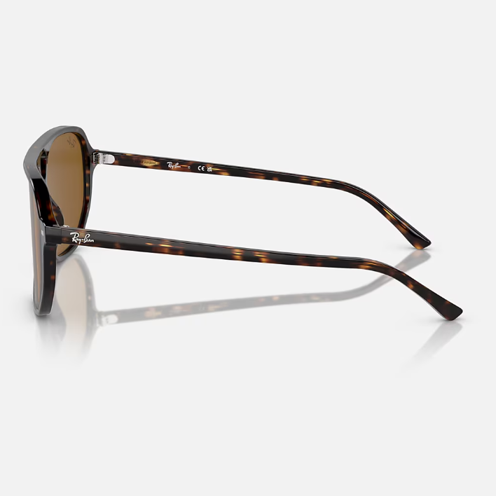 Ray Ban Women Irregular Frame Dark Chocolate Sunglasses