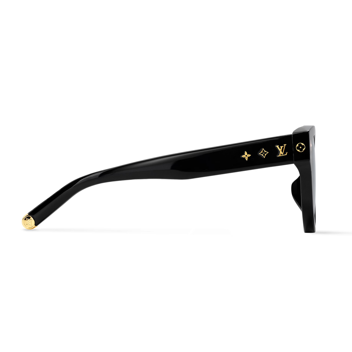 Louis Vuitton Women Round Frame Ash Black Sunglasses