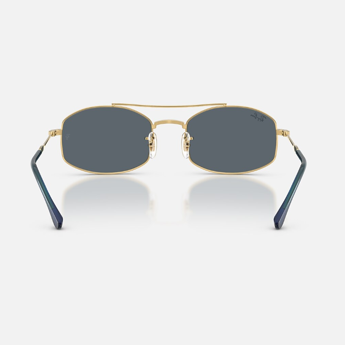 Ray Ban Women Oval Frame Electric Gold Sunglasses