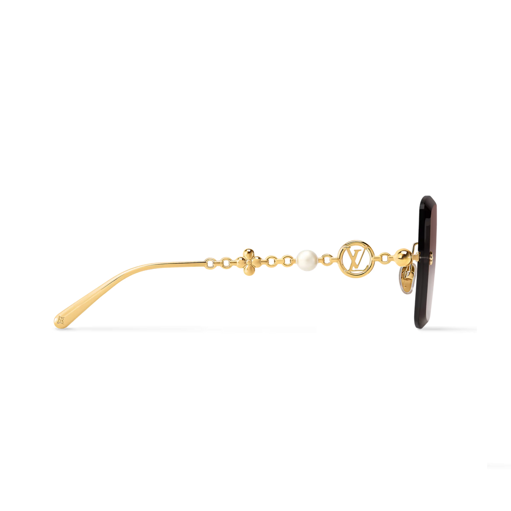 Louis Vuitton Women Square Frame Deep Gold Sunglasses