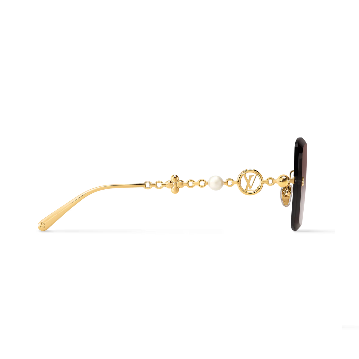 Louis Vuitton Women Square Frame Deep Gold Sunglasses