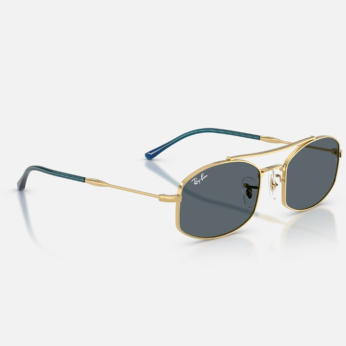 Ray Ban Women Oval Frame Electric Gold Sunglasses