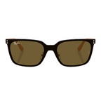 Ray Ban Men Square Frame Polished Shiny Silver Sunglasses