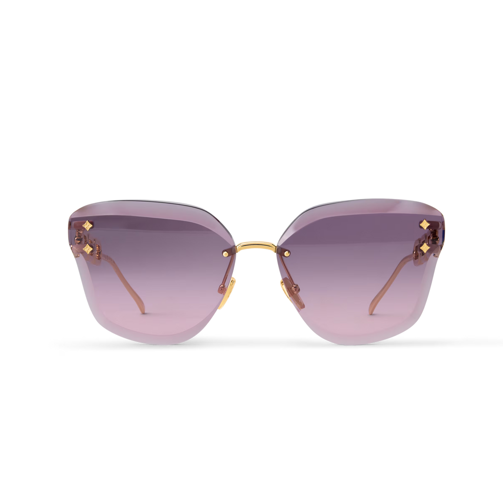 Louis Vuitton Women Cat Eye Frame Soft Gold Sunglasses