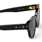 Louis Vuitton Women Round Frame Ash Black Sunglasses