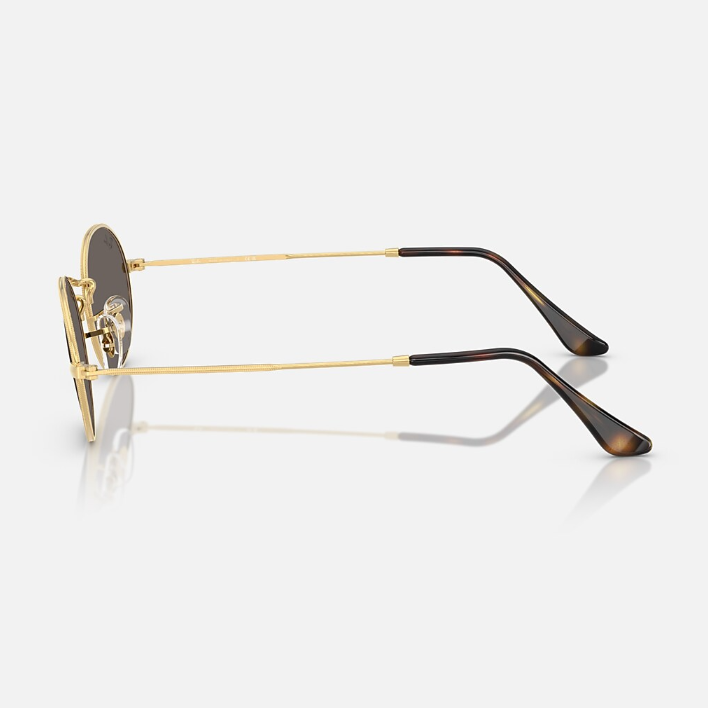 Ray Ban Women Oval Frame Golden Tan Sunglasses
