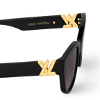 Louis Vuitton Women Round Frame Jet Black Sunglasses