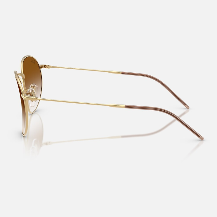 Ray Ban Women Phantos Frame Biscuit Gold Sunglasses