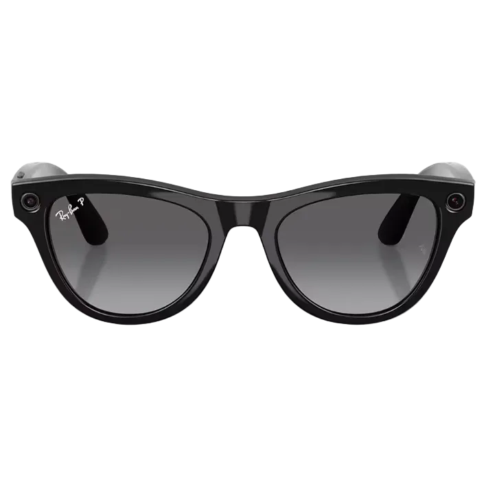 Ray Ban Women Cat Eye Frame Shiny Black Sunglasses