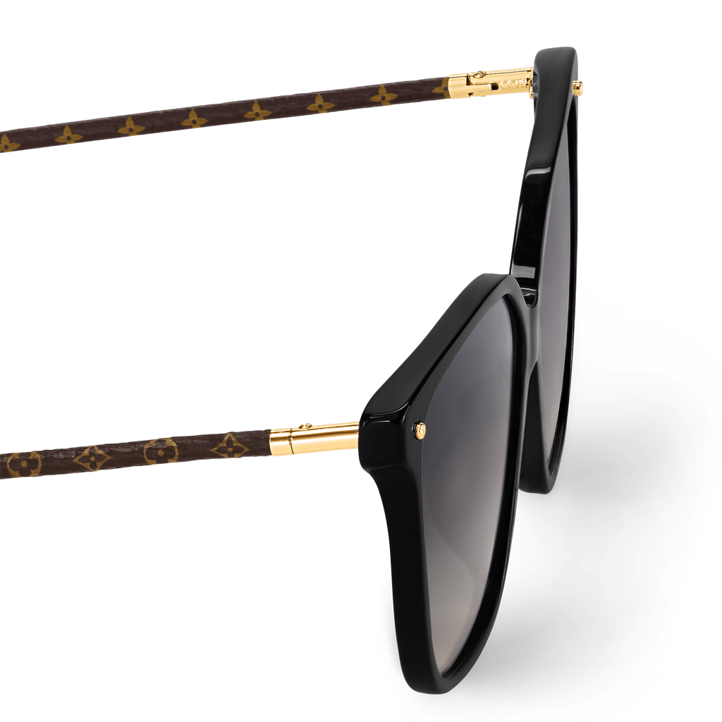 Louis Vuitton Women Square Frame Pitch Black Sunglasses