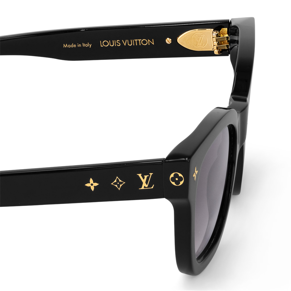 Louis Vuitton Women Square Frame Ash Black Sunglasses