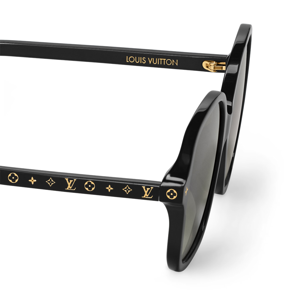 Louis Vuitton Women Square Frame Slate Black Sunglasses