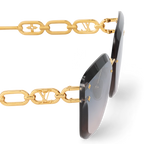 Louis Vuitton Women Cat Eye Frame Royal Gold Sunglasses