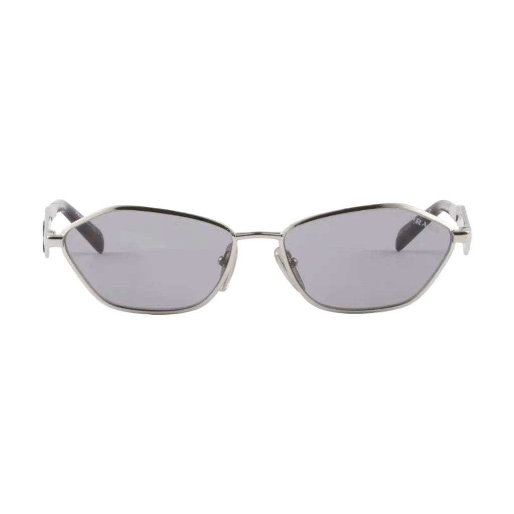 Prada Women Irregular Frame Silver Sunglasses