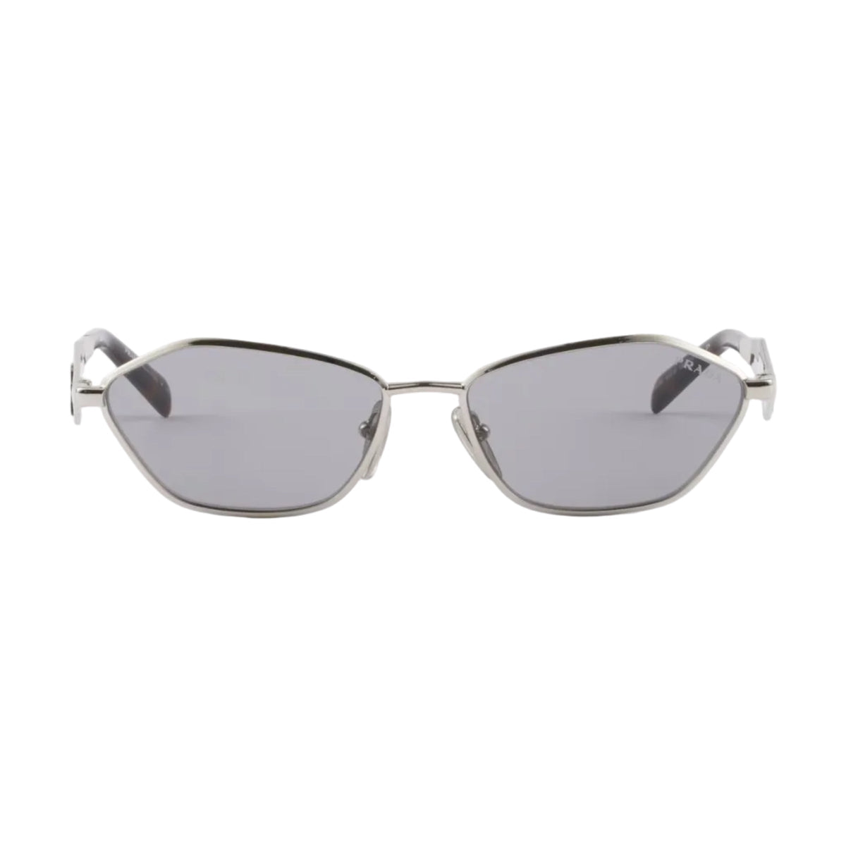 Prada Women Irregular Frame Silver Sunglasses