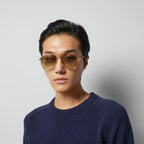 Gucci Women Aviator Frame Gold Sunglasses