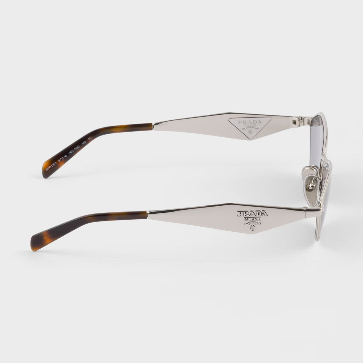 Prada Women Irregular Frame Silver Sunglasses
