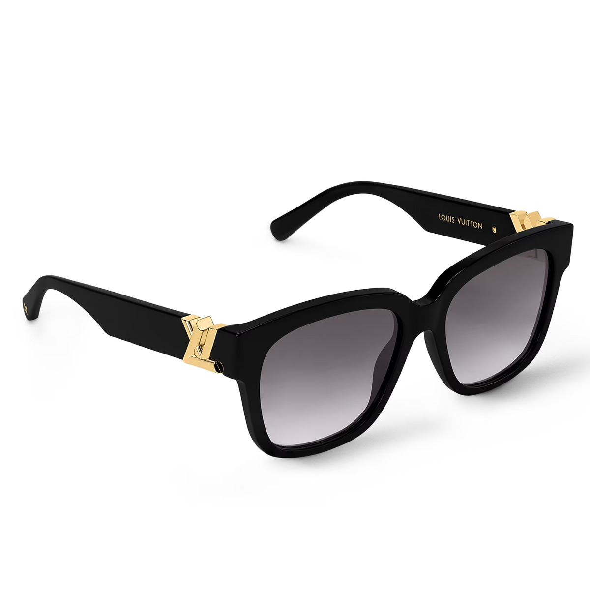 Louis Vuitton Women Square Frame Jet Black Sunglasses
