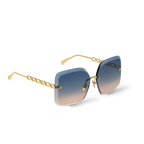 Louis Vuitton Women Square Frame Rich Gold Sunglasses
