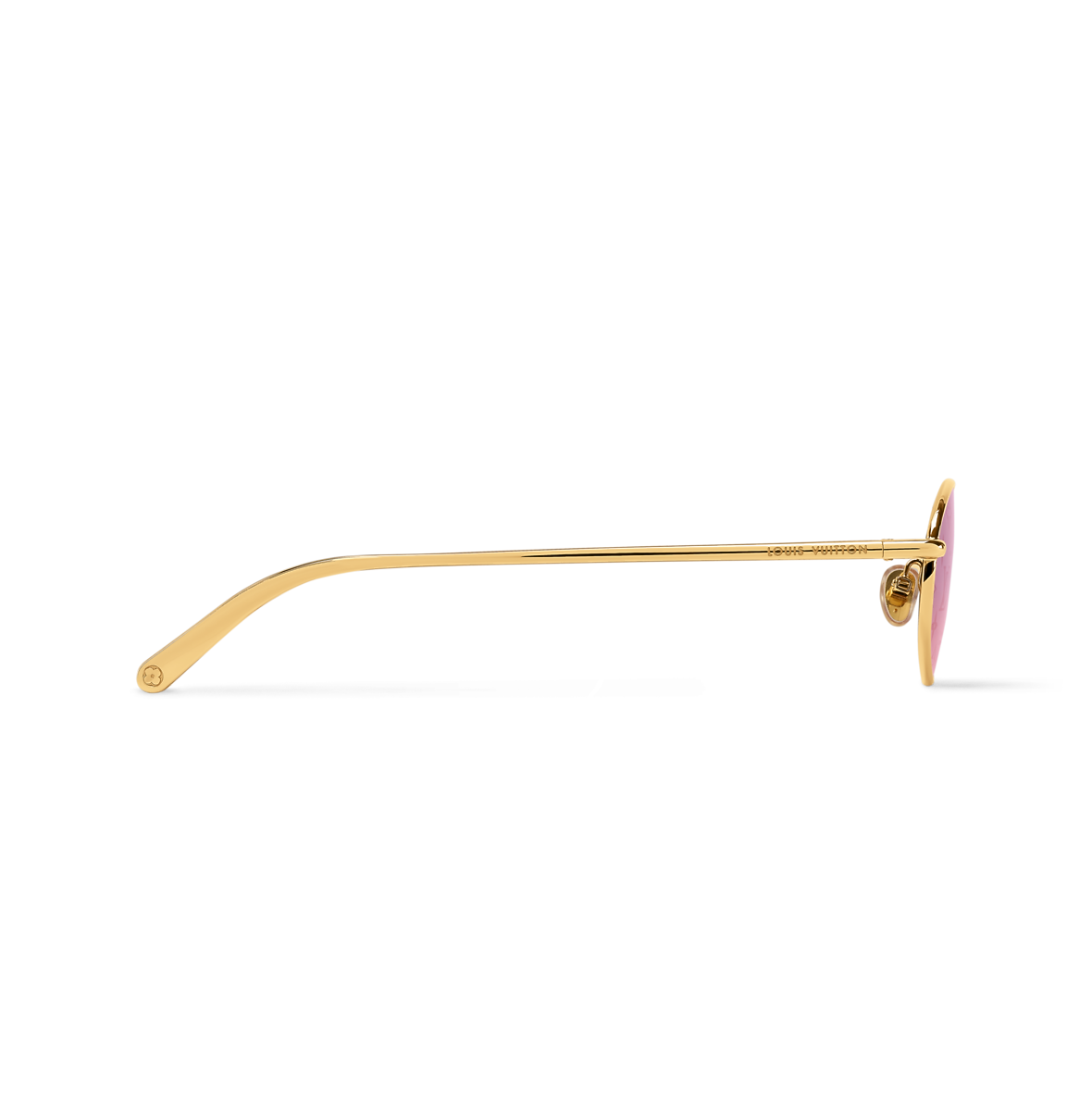 Louis Vuitton Women Oval Frame Gold Sunglasses