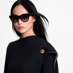 Louis Vuitton Women Cat Eye Frame Brown Tortoise Sunglasses