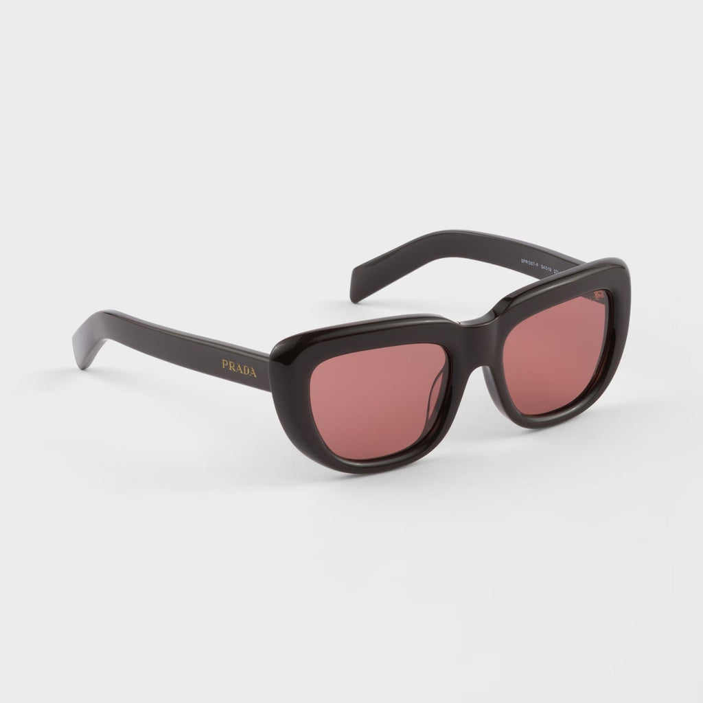 Prada Women Rectangular Frame Brown Sunglasses