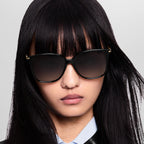 Louis Vuitton Women Square Frame Cobra Black Sunglasses