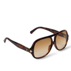 Louis Vuitton Women Pilot Frame Oak Brown Sunglasses