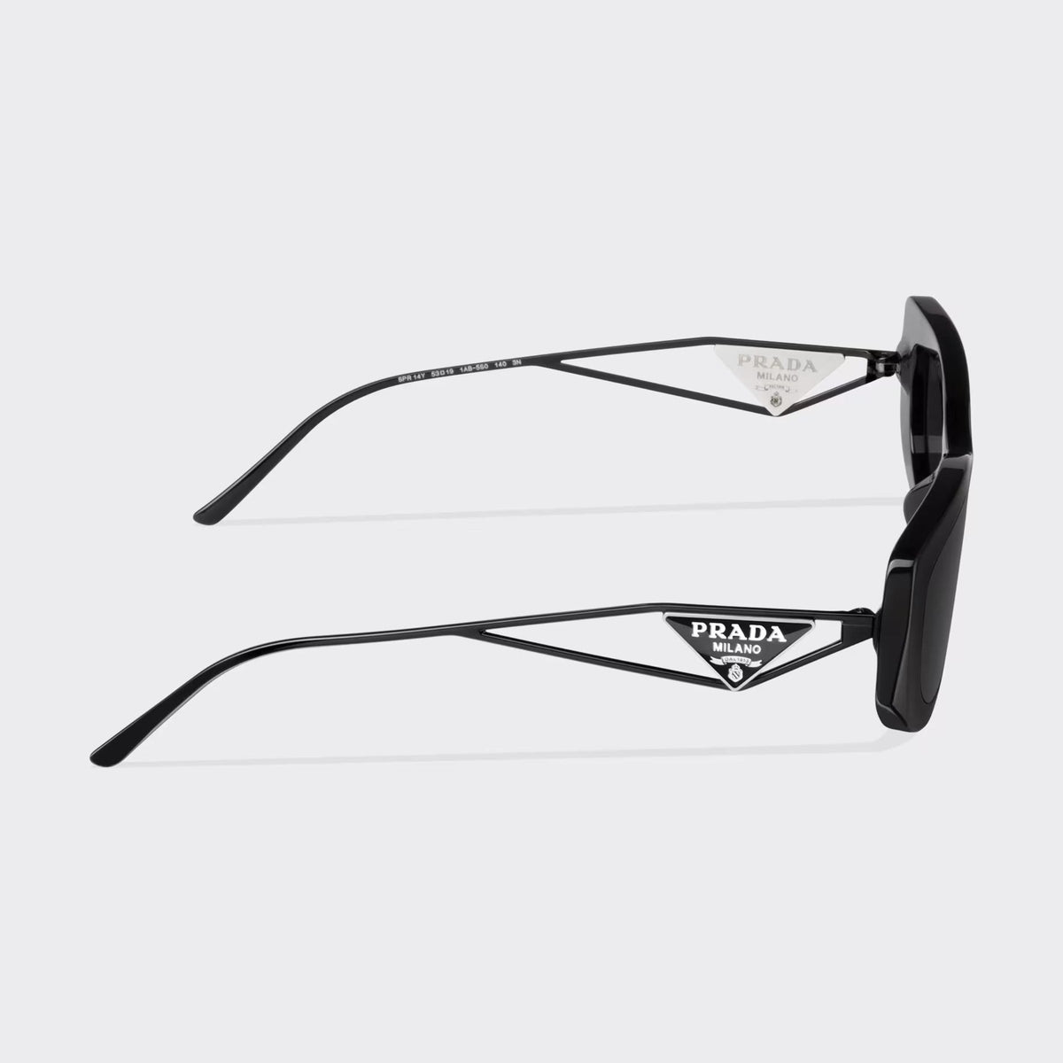 Prada Women Rectangular Frame Cosmic Black Sunglasses