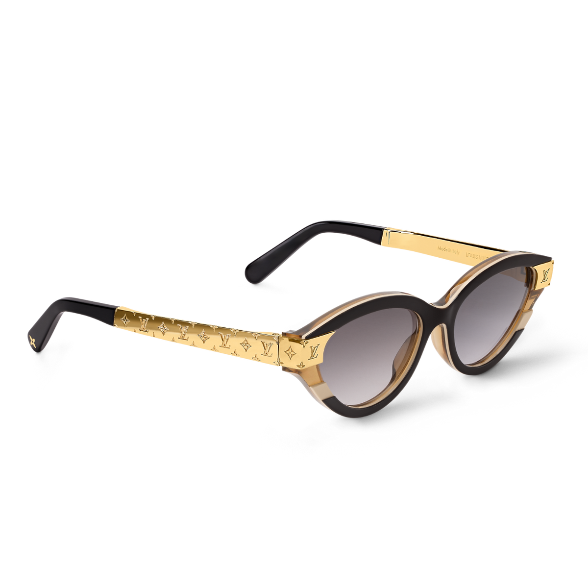Louis Vuitton Women Cat-Eye Frame Coil black Sunglasses