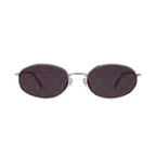 Louis Vuitton Women Oval Frame Platinum Silver Sunglasses