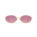 Louis Vuitton Women Oval Frame Gold Sunglasses