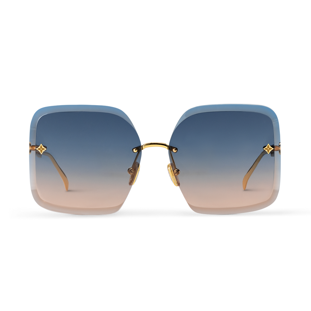 Louis Vuitton Women Square Frame Rich Gold Sunglasses
