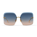 Louis Vuitton Women Square Frame Rich Gold Sunglasses