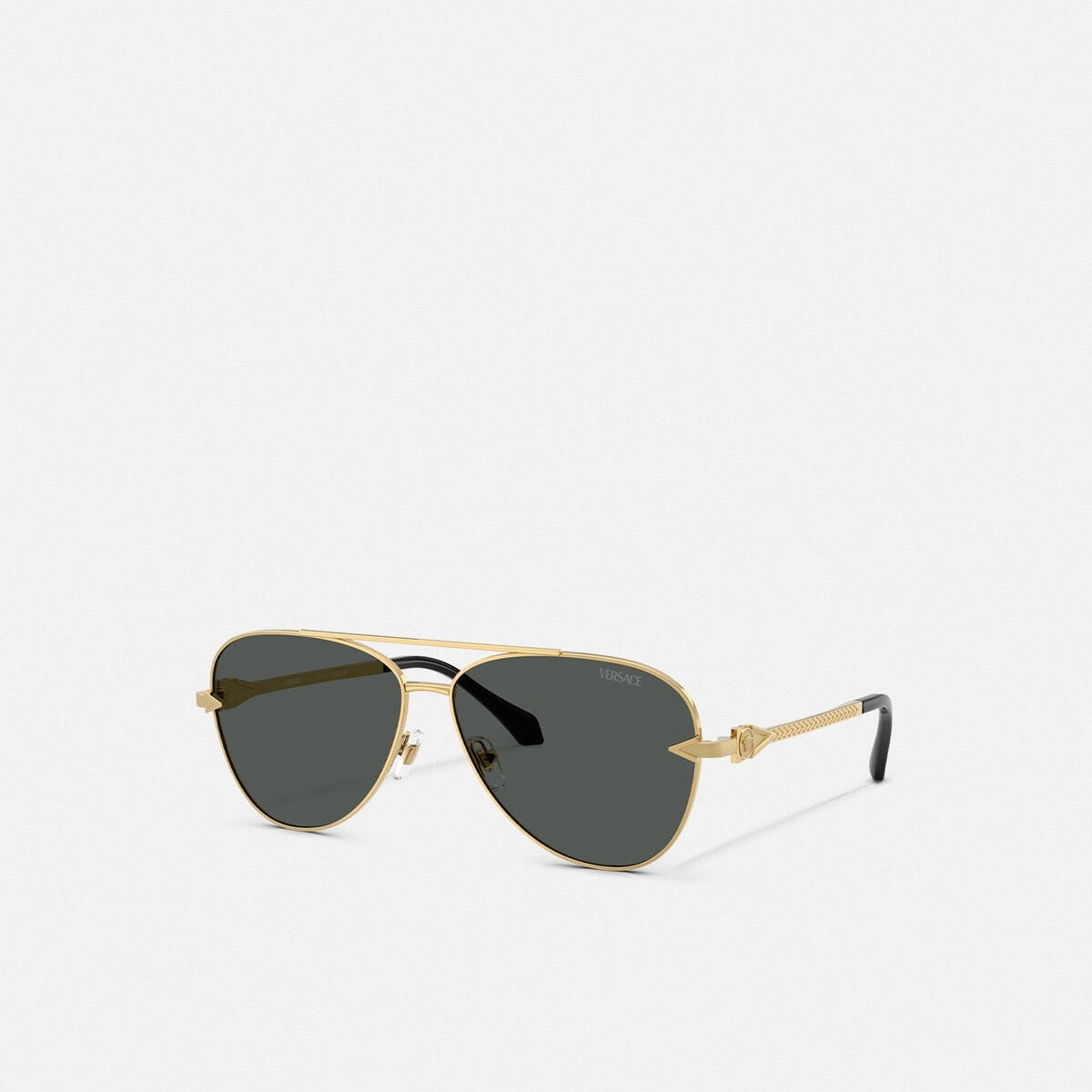 Versace Men Pilot Frame Gold Sunglasses