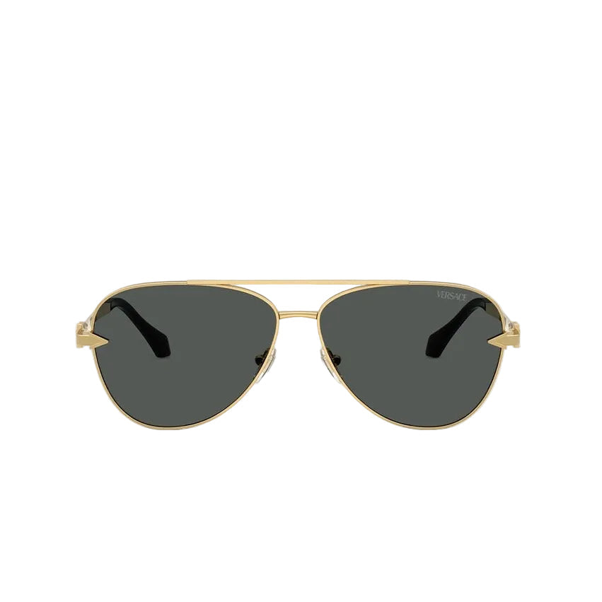 Versace Men Pilot Frame Gold Sunglasses