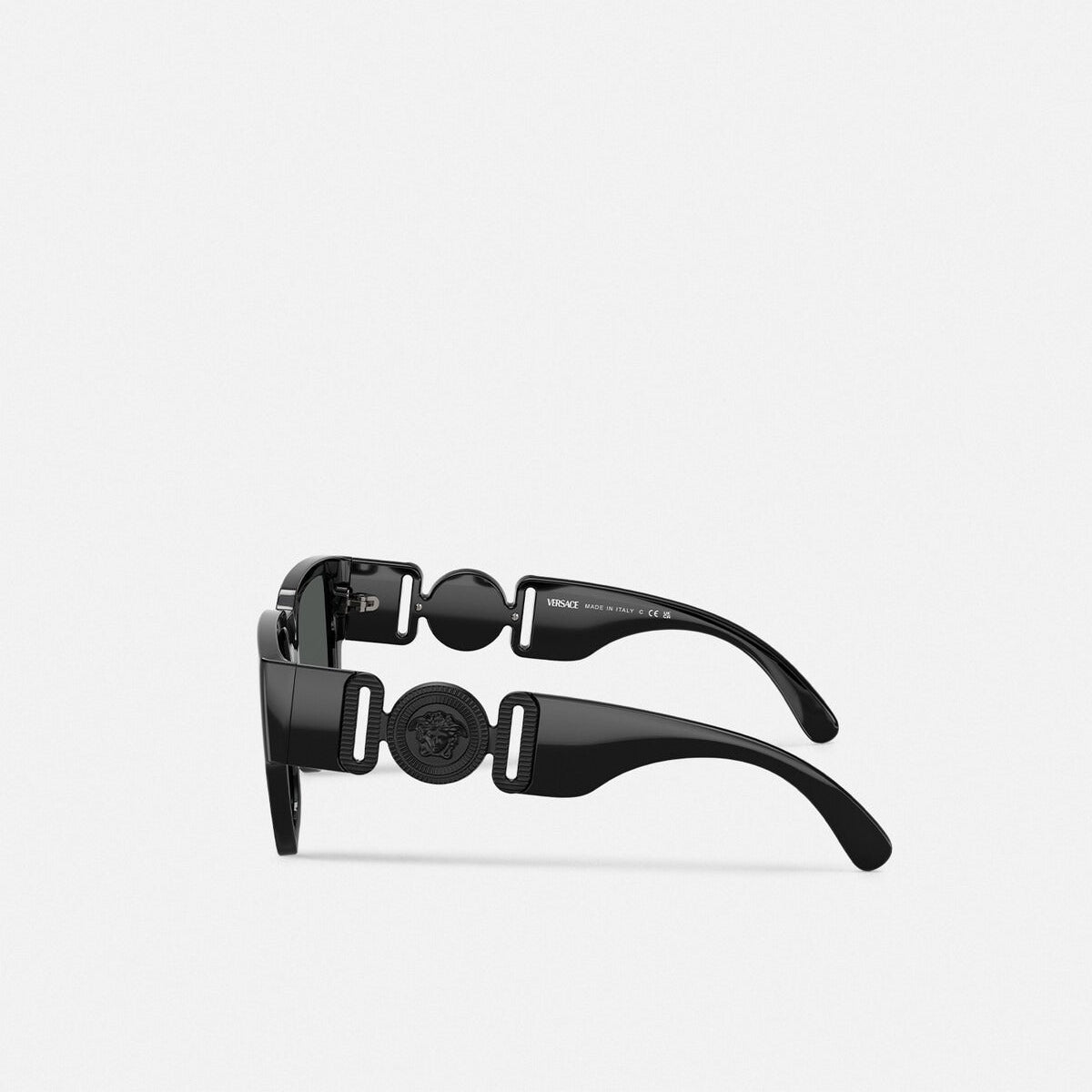 Versace Men Sqaure Frame Black Sunglasses