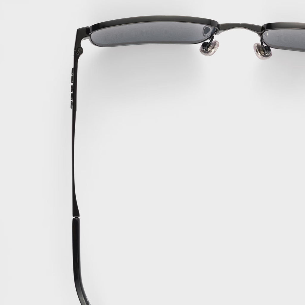 Prada Men Rectangular Frame Classic Black Sunglasses