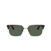 Versace Men Sqaure Frame Dark Havana Sunglasses