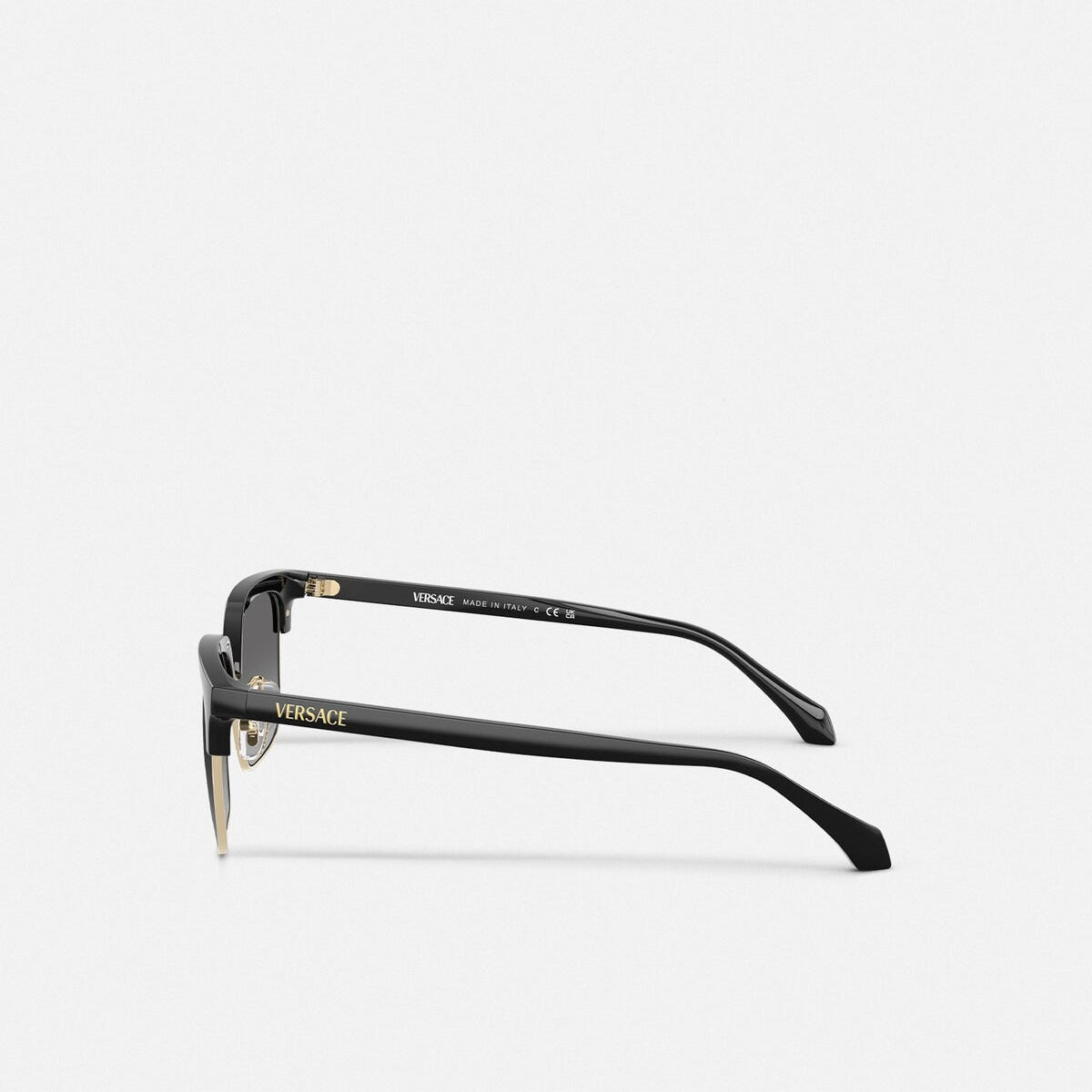 Versace Men Sqaure Frame Matte Black Sunglasses